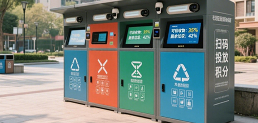 智能垃圾分类项目案例，展示智能回收站